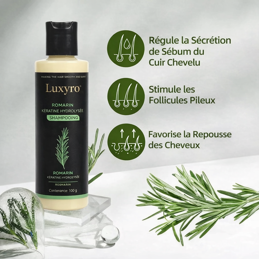 Shampooing au Romarin & Kératine - LUXYRO