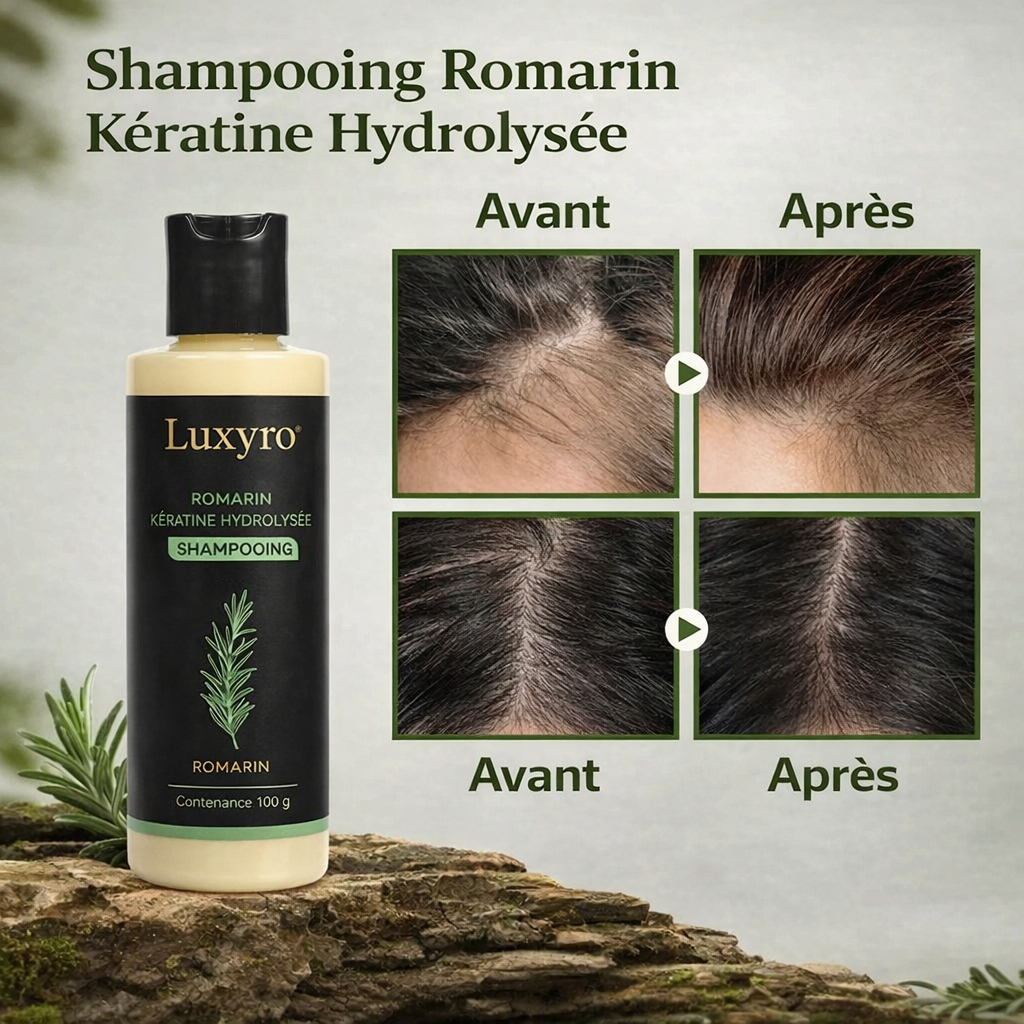 Shampooing au Romarin & Kératine - LUXYRO